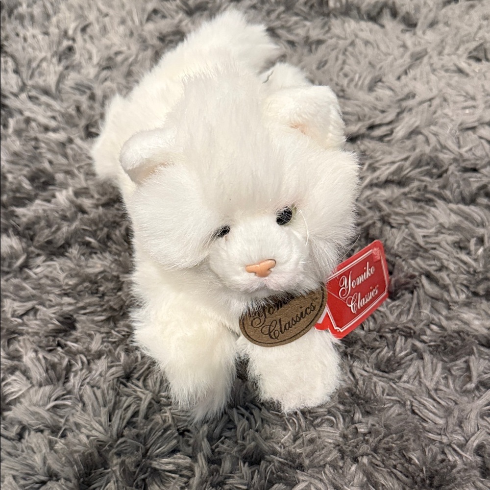 Fluffy White Kitten Plush